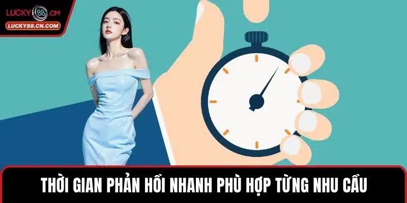 LUCKY88 Hỗ Trợ 24/7 – Giải Quyết Nhanh Mọi Thắc Mắc Của Bạn 5 Thời gian phản hồi nhanh phù hợp từng nhu cầu